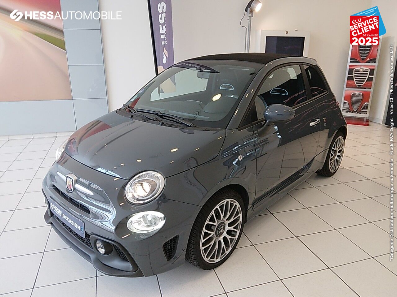 Véhicule d'occasion ABARTH 500C 1.4 TURBO T-JET 145CH 595 MY17 GPS JA17 CLIM AUTO chez HESS Automobile