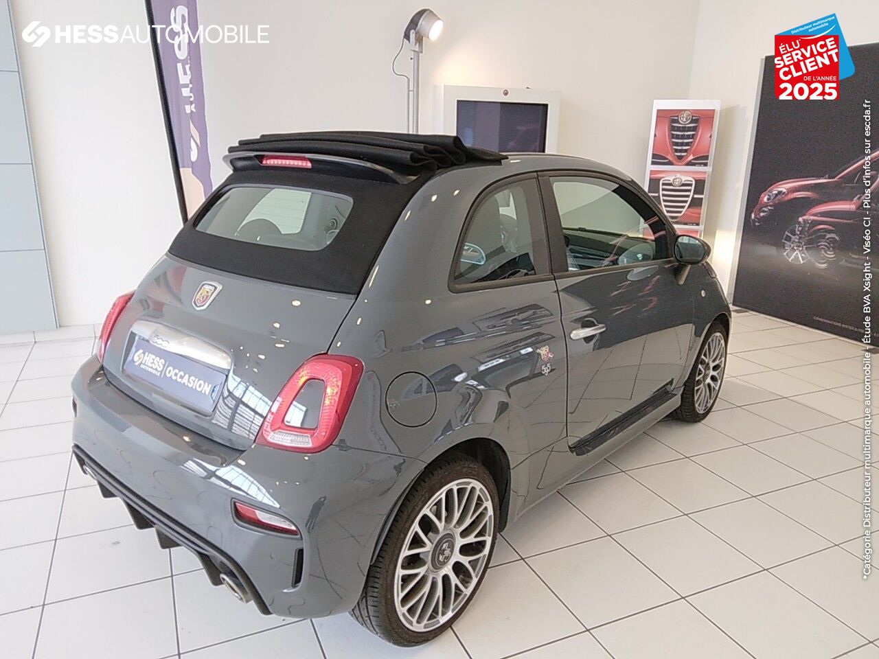 Véhicule d'occasion ABARTH 500C 1.4 TURBO T-JET 145CH 595 MY17 GPS JA17 CLIM AUTO chez HESS Automobile