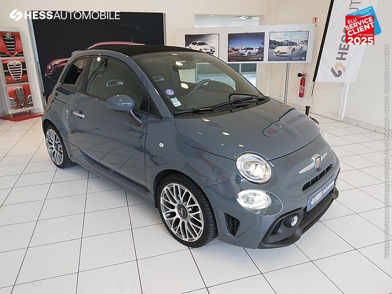Véhicule d'occasion ABARTH 500C 1.4 TURBO T-JET 145CH 595 MY17 GPS JA17 CLIM AUTO chez HESS Automobile