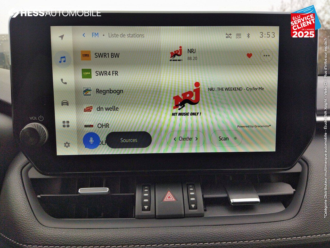 Véhicule d'occasion TOYOTA RAV4 2.5 HYBRIDE 222CH DYNAMIC AWD-I MY24 CAMERA CARPLAY chez Toyota Besançon