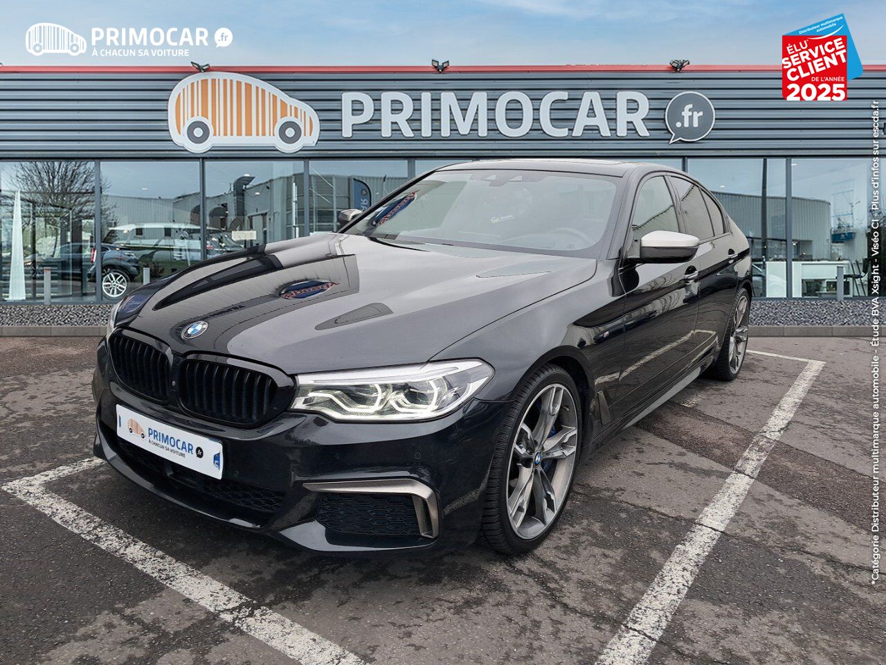 Véhicule d'occasion BMW SERIE 5 M550DA XDRIVE 400CH STEPTRONIC TOUVRANT SIEGES CHAUF/VENTIL/CUIR GPS CAMERA chez Primocar