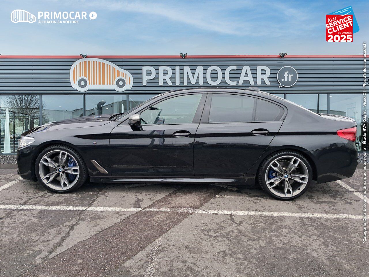 Véhicule d'occasion BMW SERIE 5 M550DA XDRIVE 400CH STEPTRONIC TOUVRANT SIEGES CHAUF/VENTIL/CUIR GPS CAMERA chez Primocar