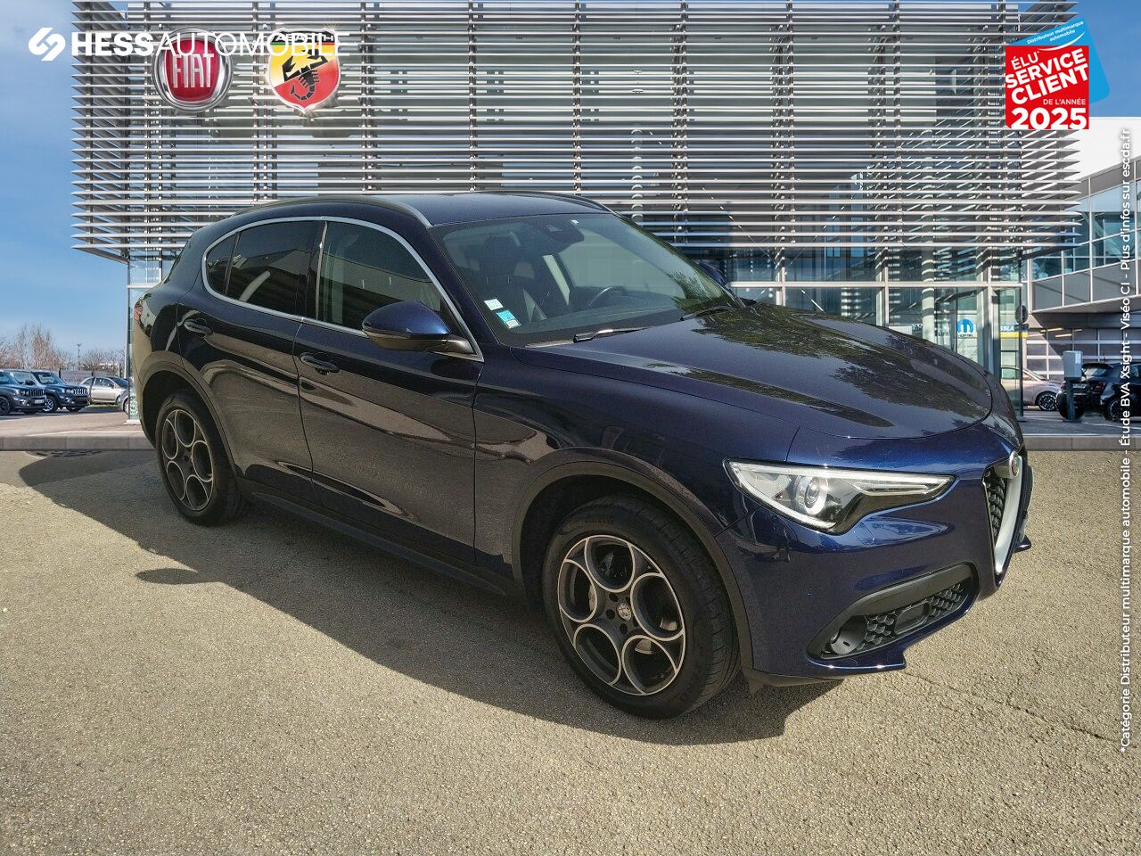 Véhicule d'occasion ALFA ROMEO STELVIO 2.2 DIESEL 180CH LUSSO Q4 AT8 SIEGE CHAUF GPS CAMERA chez Fiat Dijon