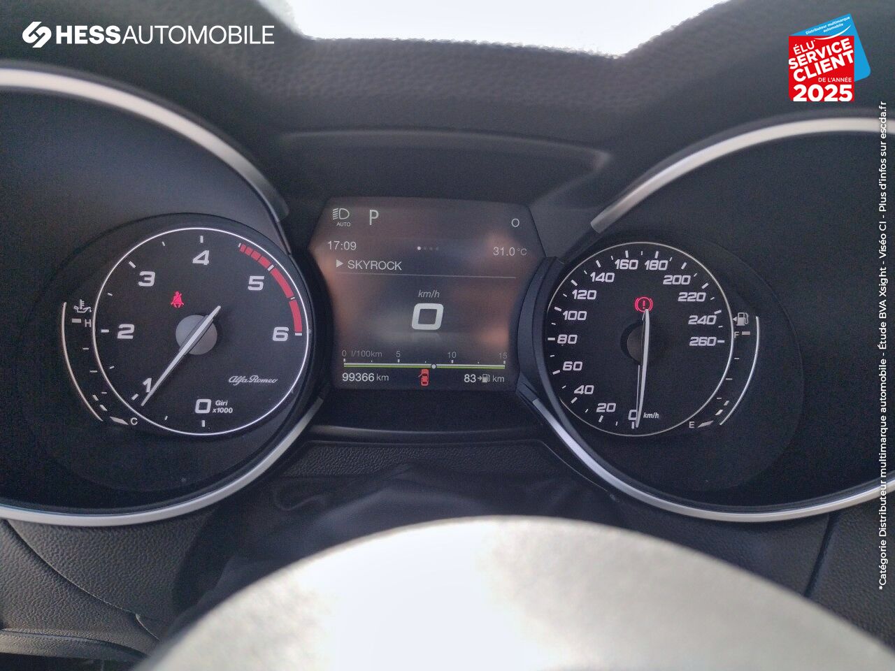 Véhicule d'occasion ALFA ROMEO STELVIO 2.2 DIESEL 180CH LUSSO Q4 AT8 SIEGE CHAUF GPS CAMERA chez Fiat Dijon